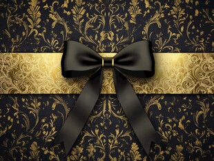 黑金蝴蝶结 奢华背景