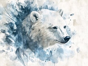 抽象北极熊艺术作品