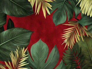 热带风情红叶背景