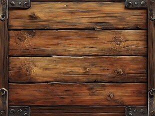 古老的木板与金属角扣