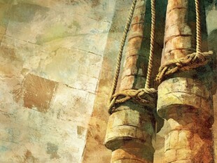 古老的绳索与石柱