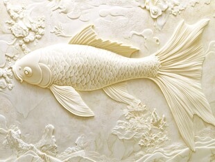 金鱼浮雕艺术