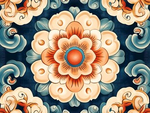 对称的曼陀罗图案