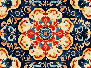 对称的曼荼罗图案