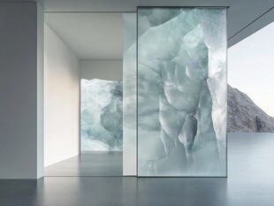 抽象艺术玻璃隔断