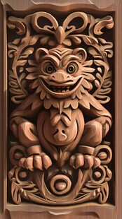 木雕怪兽