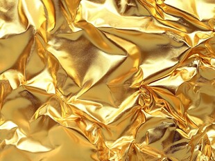 金色皱褶箔纹背景