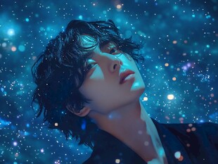 星空下的神秘人物