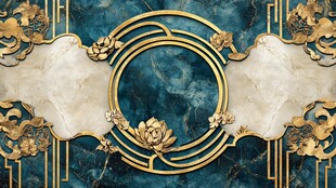 豪华金色装饰艺术风格背景