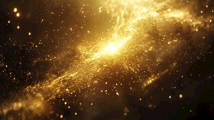 金色粒子抽象画