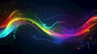 彩色光谱波纹抽象图案