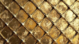 金色网格纹理背景