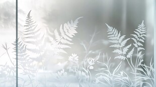 蕨类植物的艺术玻璃
