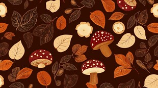 秋日森林的神秘蘑菇