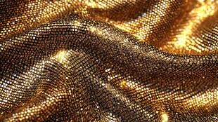 金色亮片纹理的特写