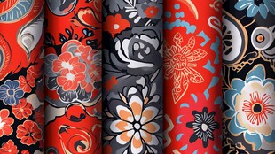 五彩缤纷的花卉图案