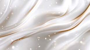 白色丝绸上的金色点点