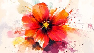 抽象花卉艺术作品