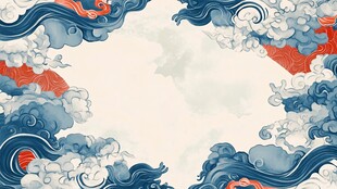 云雾缭绕的天空