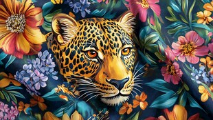 花卉中的豹纹