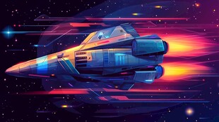 宇宙飞船穿越星际空间