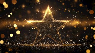 金色星光璀璨夜