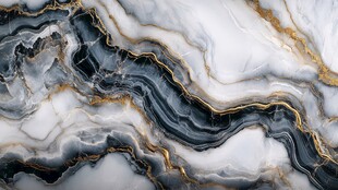 大理石纹理与金色点缀