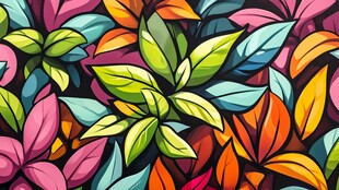 五彩斑斓的叶子