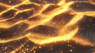 金色沙滩的波浪