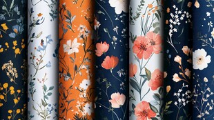 花卉图案布料系列