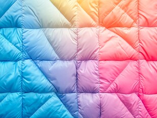 彩色渐变绗缝床单