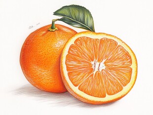 鲜嫩多汁的橙子