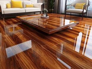 木纹地板的客厅