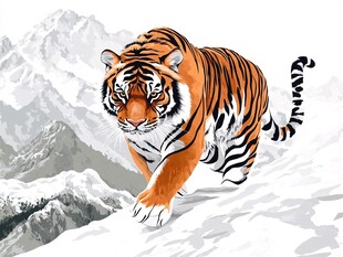 雪山之王老虎