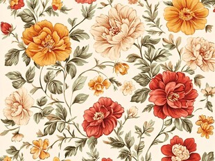 复古花卉图案