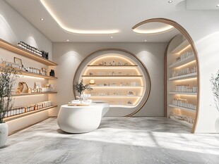 现代化妆品店内部设计
