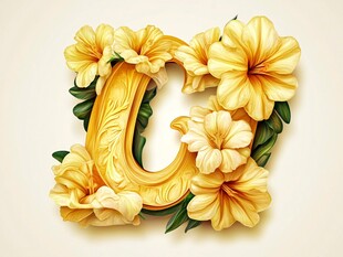 花卉字母艺术