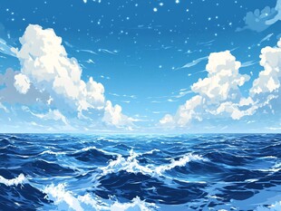 星空下的海洋风暴