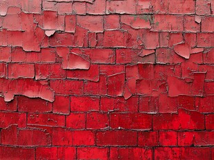 红砖墙的风化之美