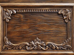 木纹背景的雕刻板