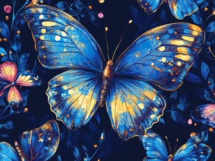 蓝色蝴蝶的金色梦境