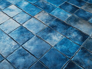 蓝色瓷砖的艺术
