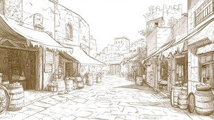 古老的街道场景