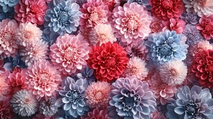 多彩花卉的盛宴