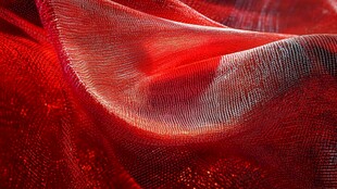 红色纱布的微观世界