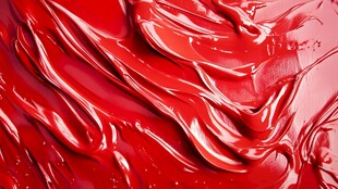 红色涂鸦的抽象美