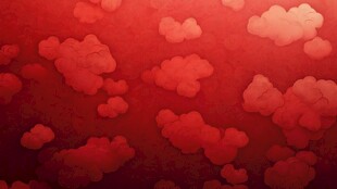 红色云纹抽象图案