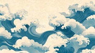 波涛汹涌的海浪艺术