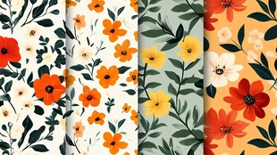 生动花卉图案设计