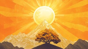 金色山谷的日出